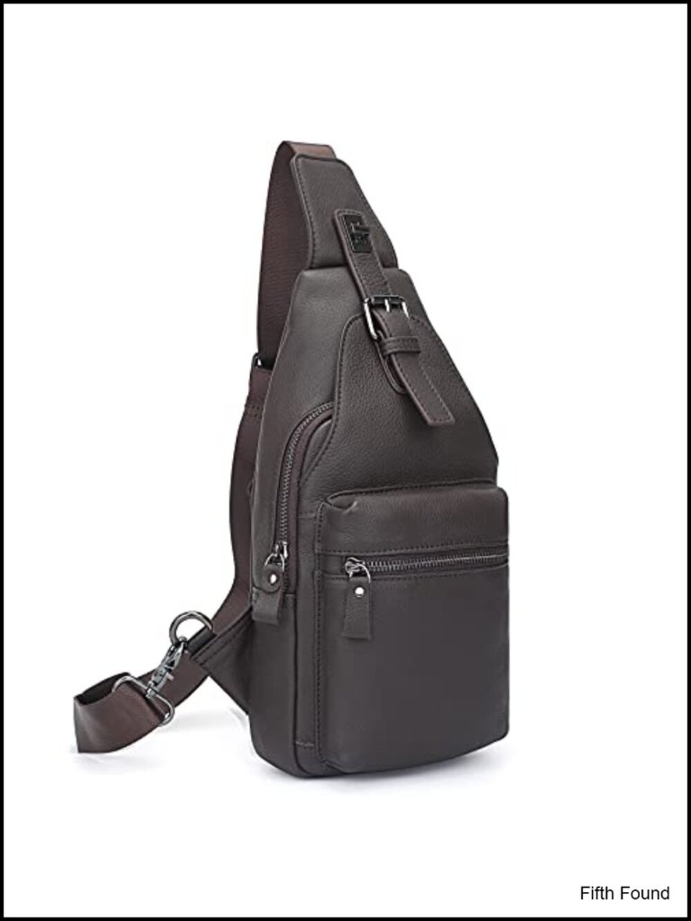 Genuine Leather Sling Crossbody Bag Anti Theft Travel Hiking
